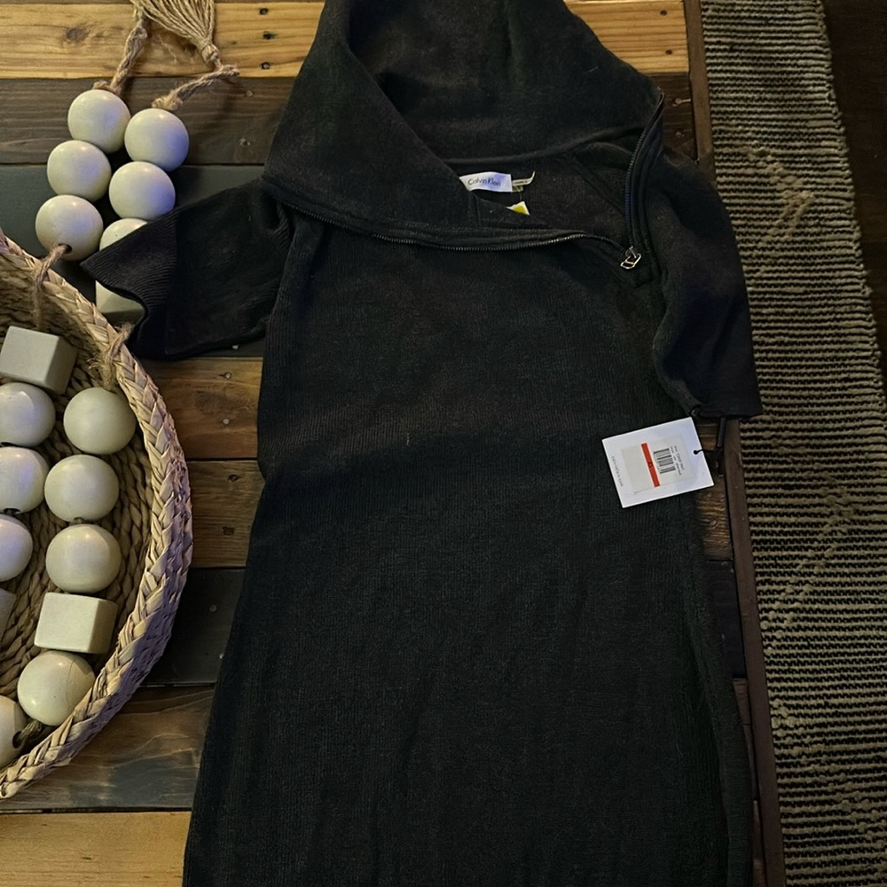 Calvin Klein zip neck dress